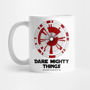 Dare Mighty Things Perseverance Mars Rover Landing Binary Code Pattern Mug